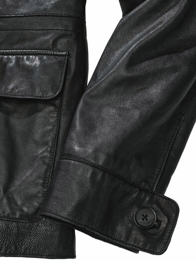 Lederjacket Eterna Notte nachtschwarz