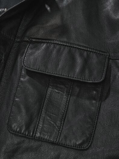 Lederjacket Eterna Notte nachtschwarz