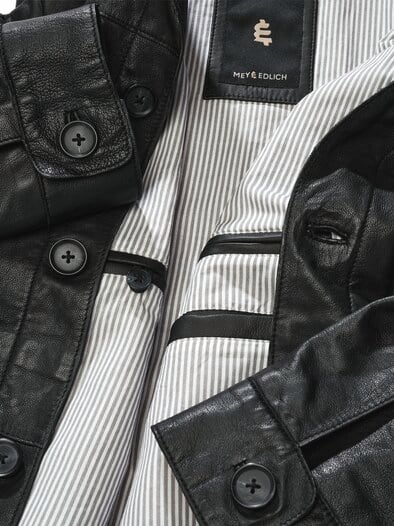 Lederjacket Eterna Notte nachtschwarz