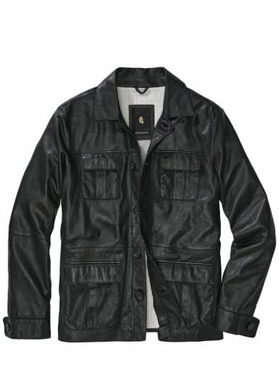 Lederjacket Eterna Notte nachtschwarz