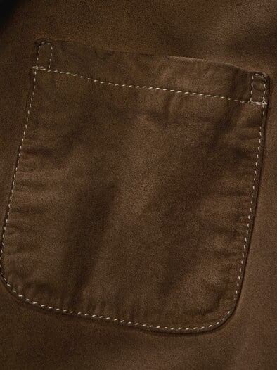 Chore-Lederjacke nougat