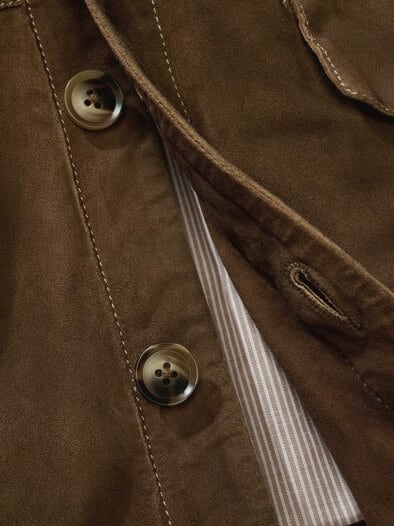 Chore-Lederjacke nougat