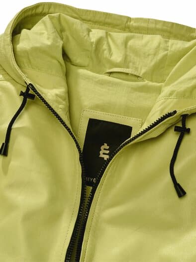 Statement-Lederjacke zitronengelb