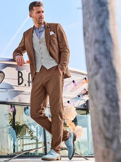 Desert-Anzugsakko kastanienbraun