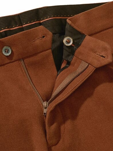 Moleskin-Anzughose cognac