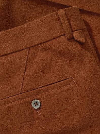 Moleskin-Anzughose cognac