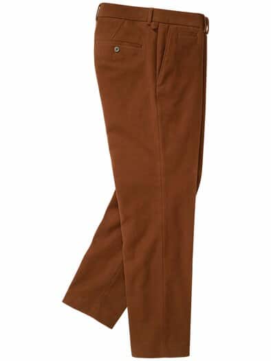 Moleskin-Anzughose cognac