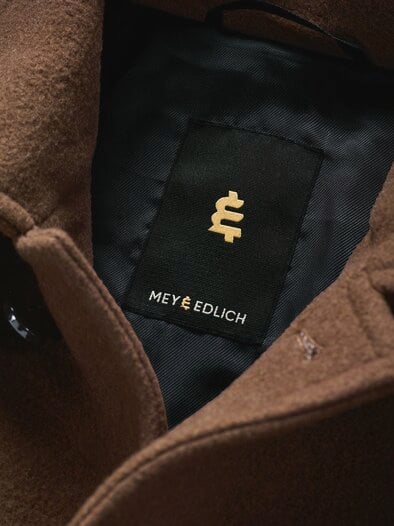 Werkstück-Wolljacke karamell