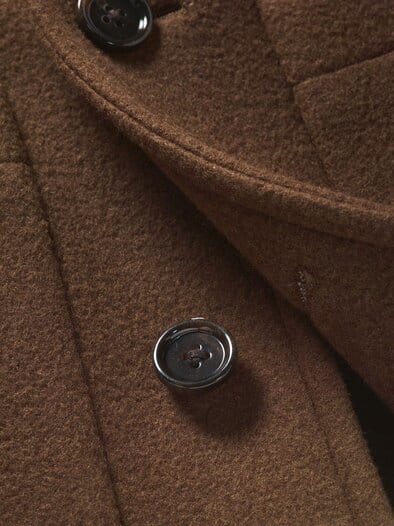 Werkstück-Wolljacke karamell