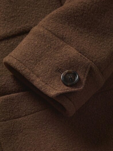 Werkstück-Wolljacke karamell