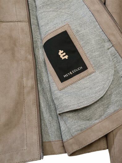 Velours-Hoodie Voyager taupebraun