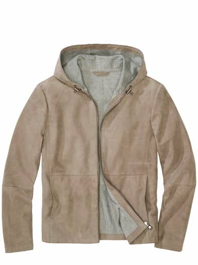 Velours-Hoodie Voyager taupebraun