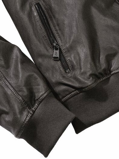 Lederblouson Cockpit runway-grau