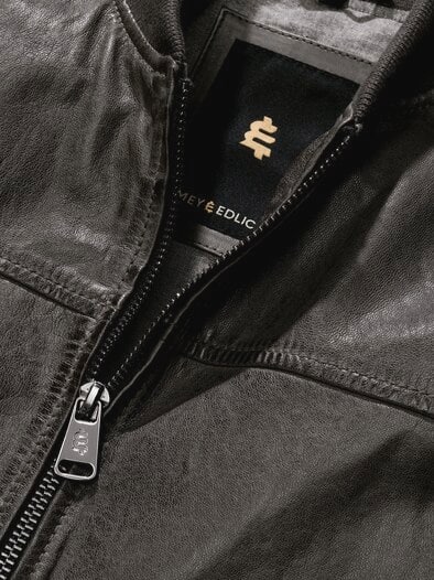 Lederblouson Cockpit runway-grau