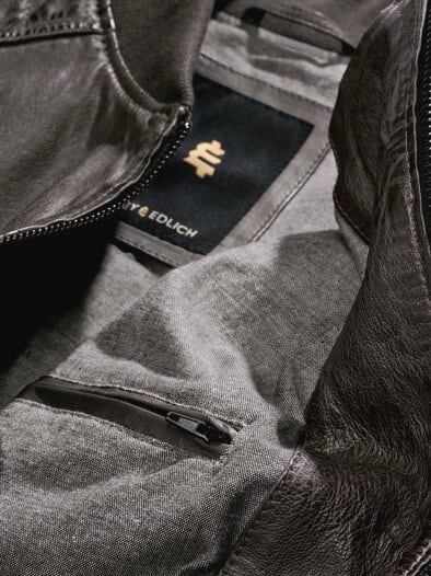Lederblouson Cockpit runway-grau