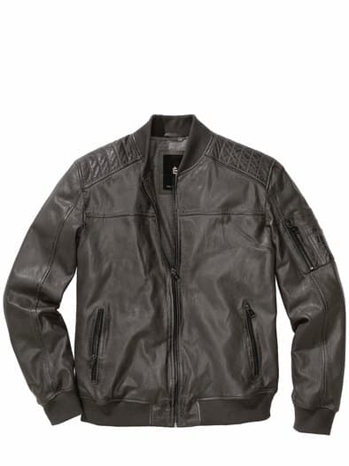 Lederblouson Cockpit runway-grau