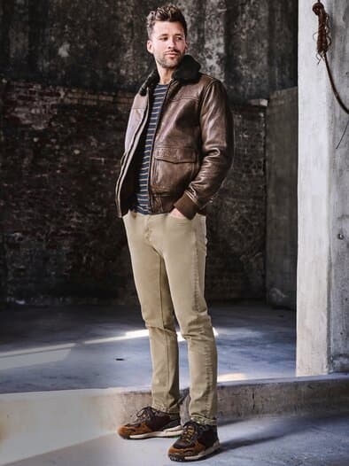 Aufwind-Lederjacke cognac