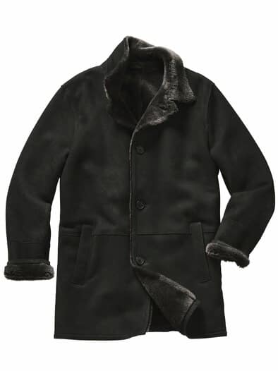 Purer Lammfellmantel schwarz