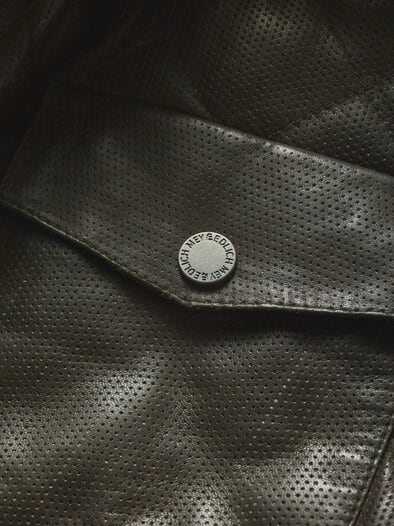 Stepplederjacke olive