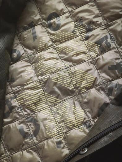 Stepplederjacke olive