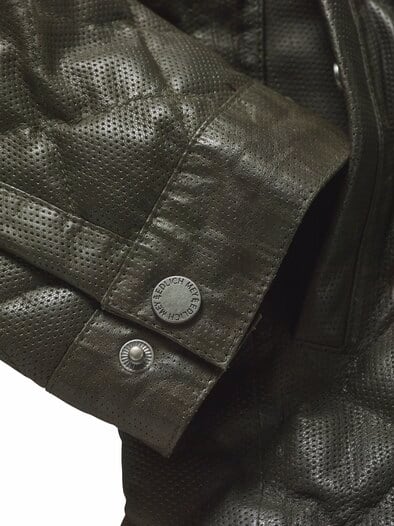 Stepplederjacke olive