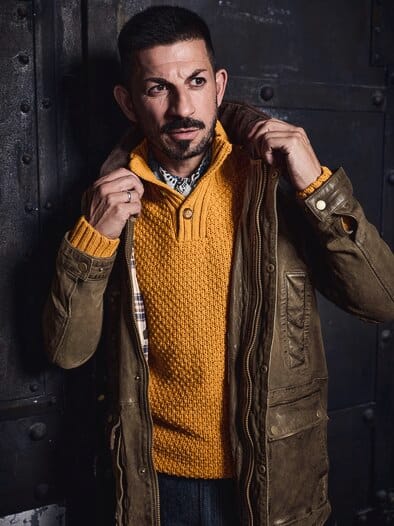 Nubuk-Jacket Waxington nachtolive