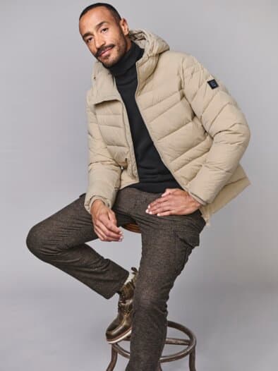 Nichtlineare Steppjacke mandel