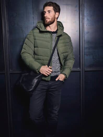 Nichtlineare Steppjacke olive