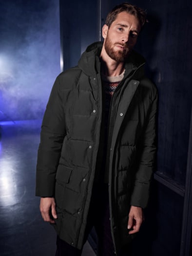 Verbindlicher Winterparka rabenschwarz