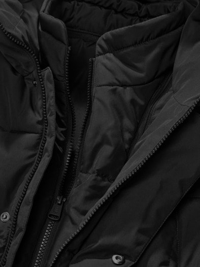 Verbindlicher Winterparka rabenschwarz