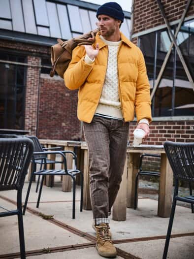 Cord-Pufferjacke raps