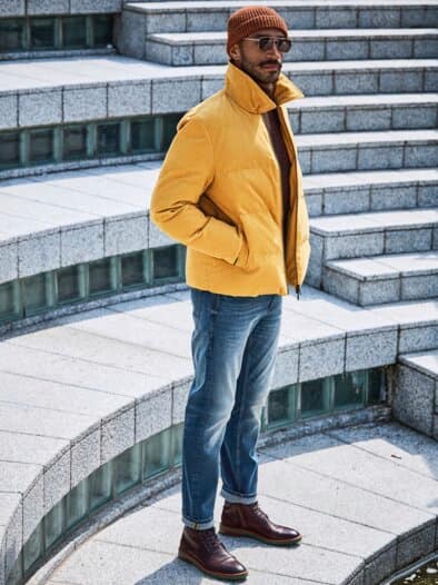 Cord-Pufferjacke raps