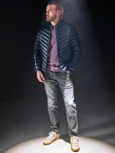 Durchblicker-Daunenjacke navy