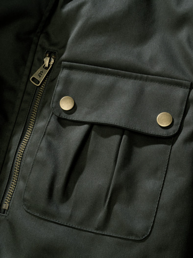 Gewachsene Jacke flaschengrün