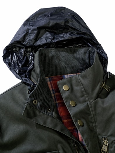 Gewachsene Jacke flaschengrün