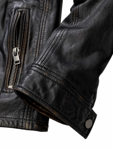 Lederjacke Aviator salmiak