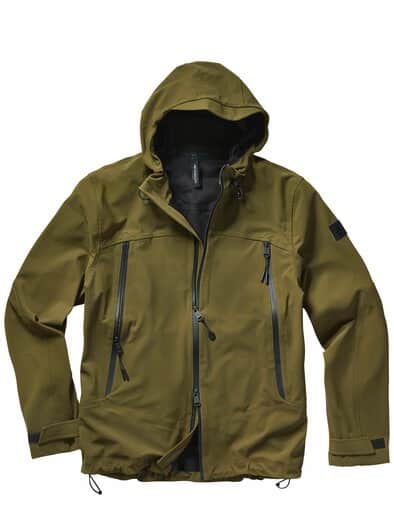 Vier-Wege-Softshelljacke olive