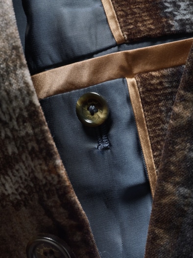 Sakko Lusandro Patchwork baumrinde/fels