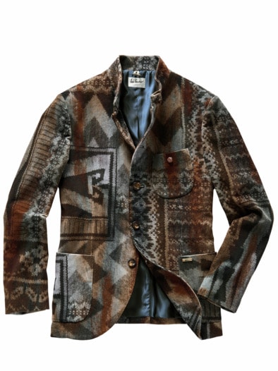 Sakko Lusandro Patchwork baumrinde/fels