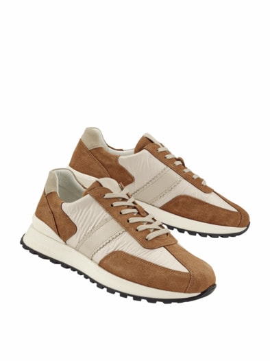 Leichtlauf-Sneaker C eierschale/cognac