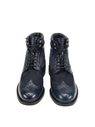 Jeans-Brogue-Boot navy