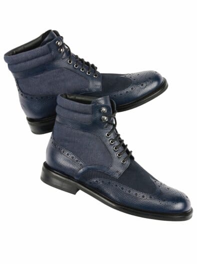 Jeans-Brogue-Boot navy