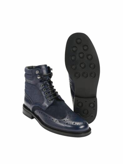 Jeans-Brogue-Boot navy