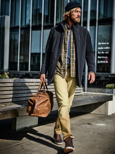 High-Top-Sneaker stahlblau/cognac