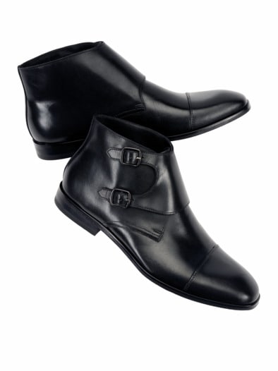 Doppelmonk Stiefel schwarz