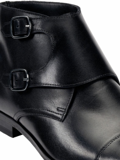 Doppelmonk Stiefel schwarz