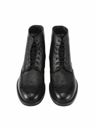 Brogue-Boot nachtschwarz