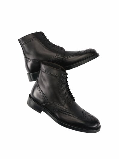 Brogue-Boot nachtschwarz