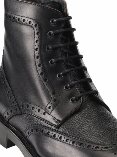 Brogue-Boot nachtschwarz