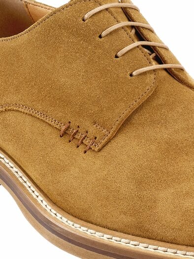 Wildleder-Derby karamellbraun